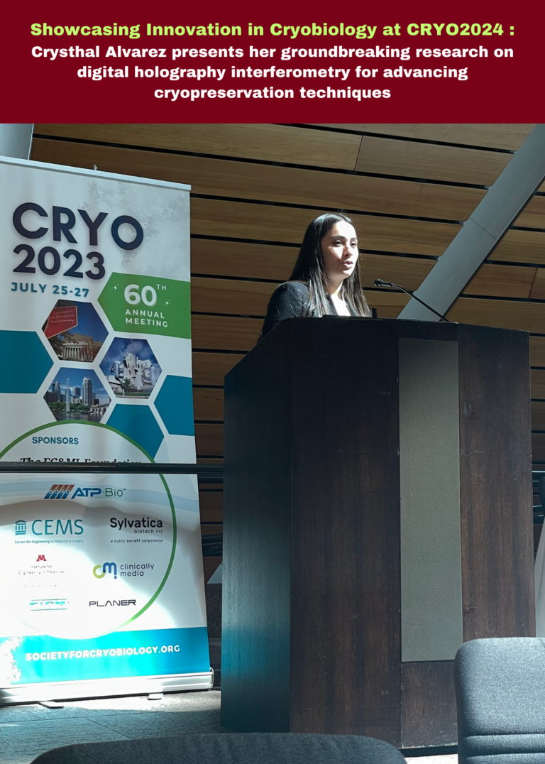 July 2024 Crysthal Alvarez’s Groundbreaking Research at CRYO2024